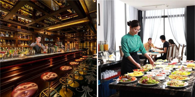 mini bar & buffet breakfast